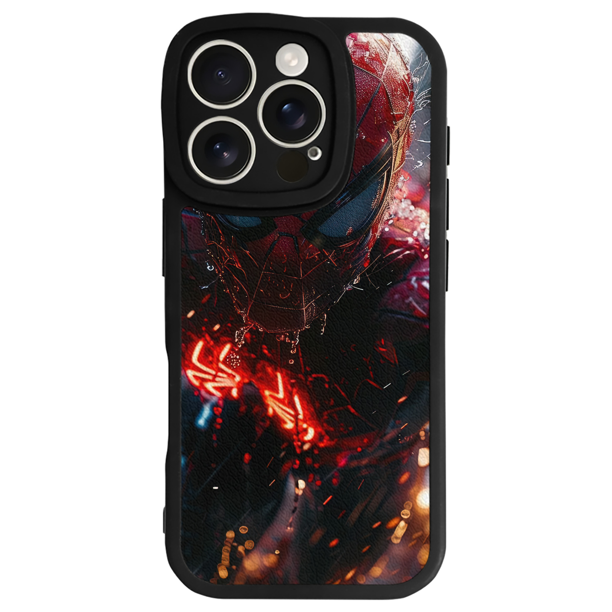 Spider Man スパイダーマン 【iPhone 16シリーズ対応】シリコンスマホケース（レザー調） 材質：シリコン